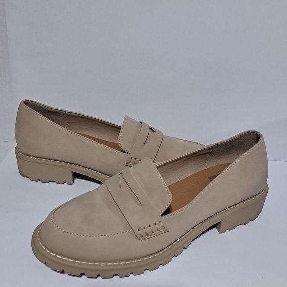 Dolce Vita Catalina Slip On Flats Penny Loafer Platform Size 8.5 Light Tan - Picture 8 of 12